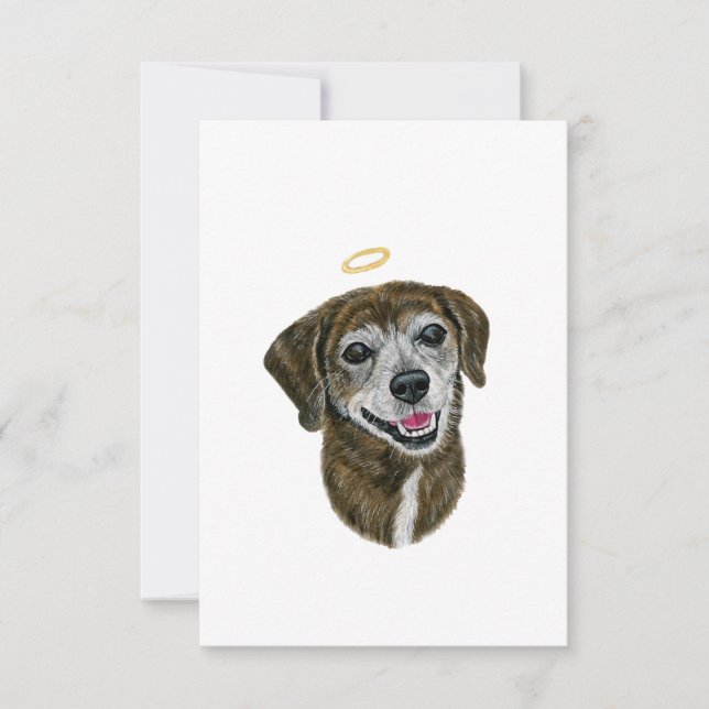 Rainbow Dog Sympathy Card Dankeskarte (Vorderseite)