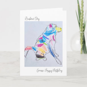 Rainbow Dog's Birthday Card Karte