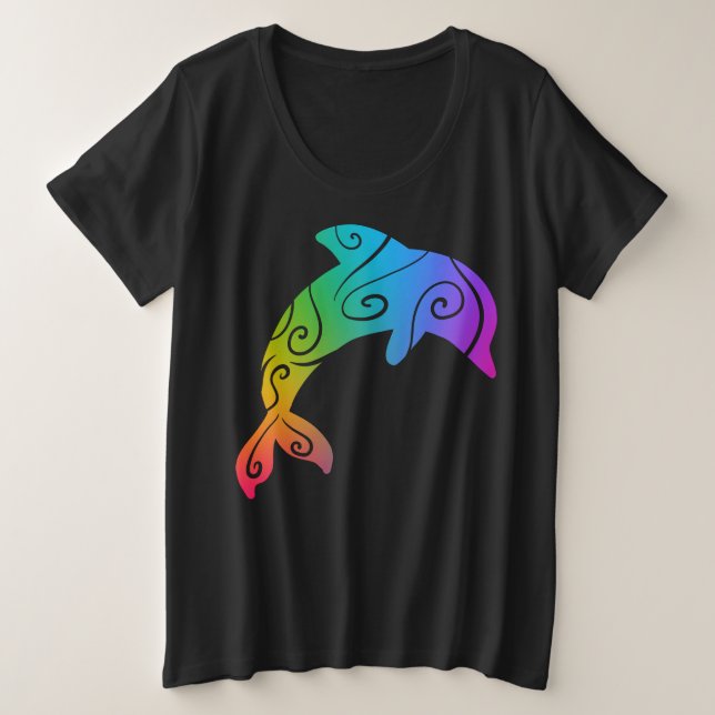 Rainbow Dolphin Inspiration Shirt (Design vorne)