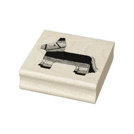 Rainbow Donkey Pinata Fiesta Party Cinco de Mayo Gummistempel