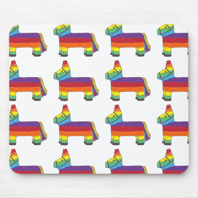 Rainbow Donkey Piñata Gastgeschenk Fiesta Celebrat Mousepad (Vorne)
