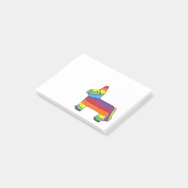 Rainbow Donkey Piñata Gastgeschenk Fiesta Celebrat Post-it Klebezettel (angewinkelt)
