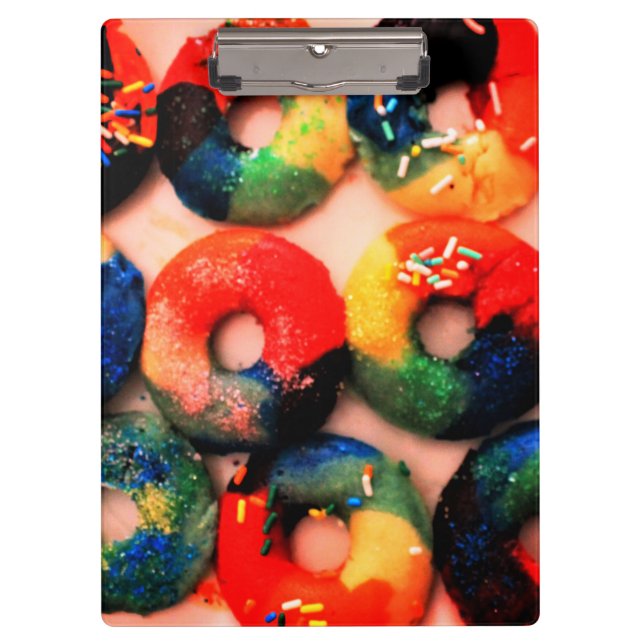 Rainbow Donuts Klemmbrett (Vorderseite)
