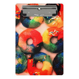 Rainbow Donuts Mini Klemmbrett