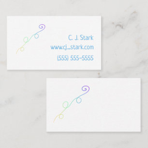 Rainbow Doodle Business Cards Visitenkarte