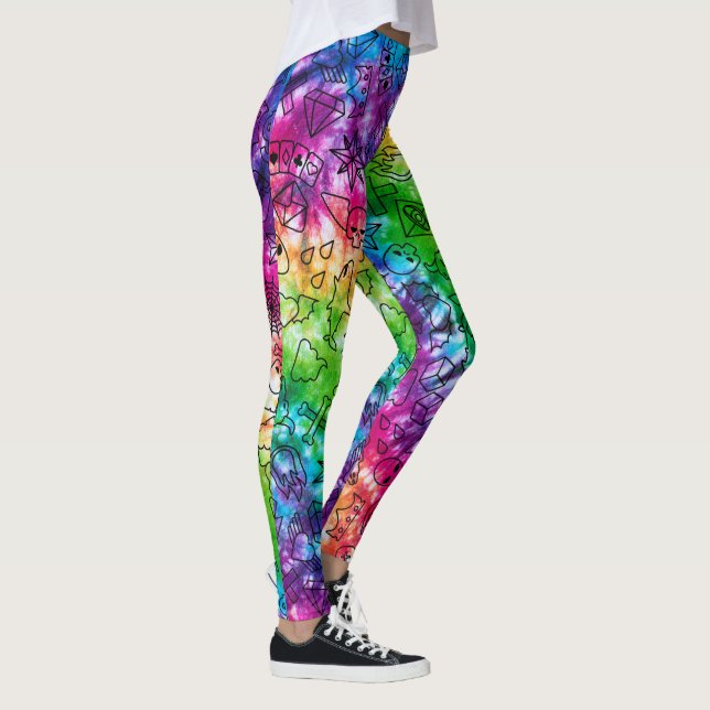 Rainbow Doodle Leggings (Rechts)