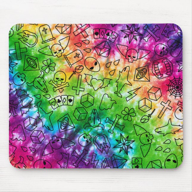 Rainbow Doodle Mousepad (Vorne)
