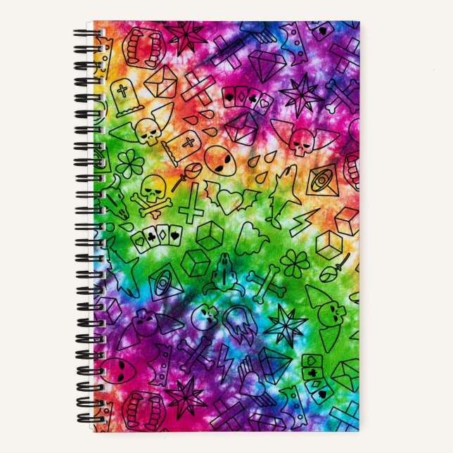 Rainbow Doodle Notizbuch (Vorderseite)
