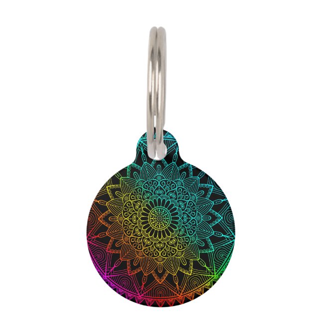 Rainbow Dose Leash Haustiermarke (Vorderseite)