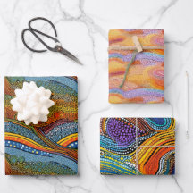 Rainbow dot art wrapper