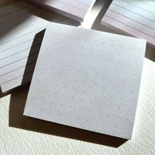 Rainbow Dot Grid Post-It Notes Klebezettel (RainbowRule dot grid notes from Joy Design.)