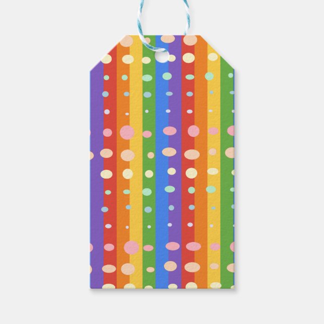 RAINBOW DOT SRIPES GESCHENKANHÄNGER (Vorderseite)
