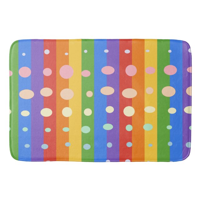 RAINBOW DOT STRIPES BADEMATTE (Vorderseite)