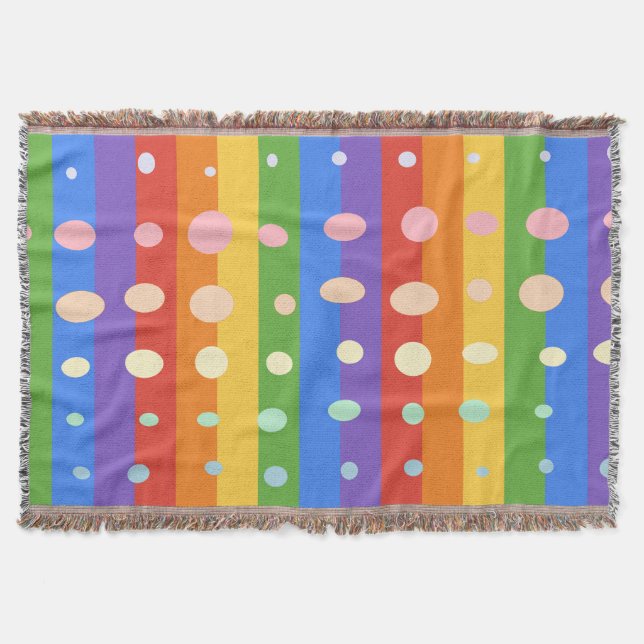 RAINBOW DOT STRIPES DECKE (Vorderseite)