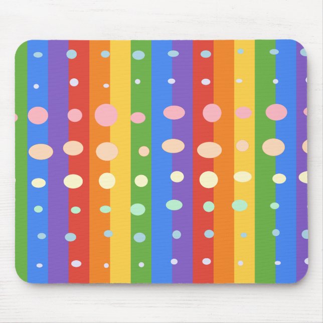 RAINBOW DOT STRIPES MOUSEPAD (Vorne)