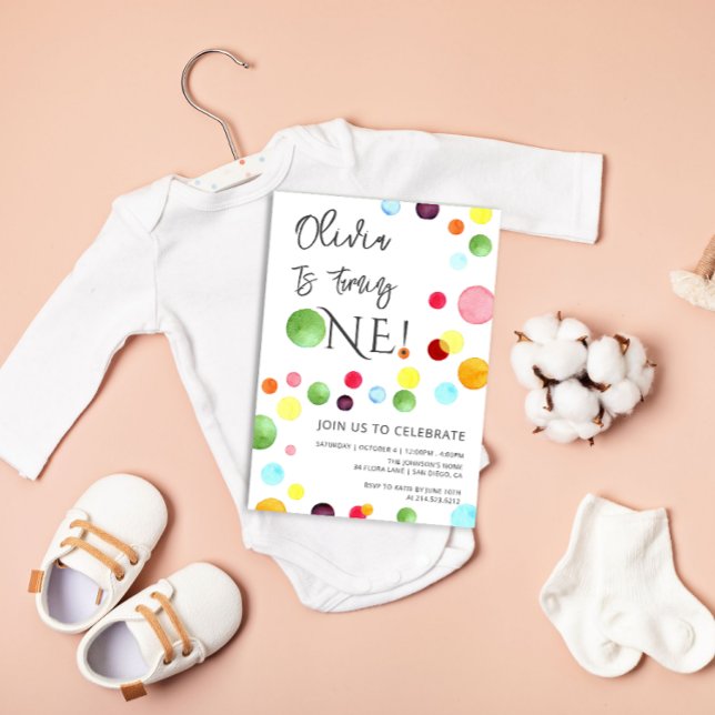 Rainbow Dots Einladung zum Geburtstag (Von Creator hochgeladen)