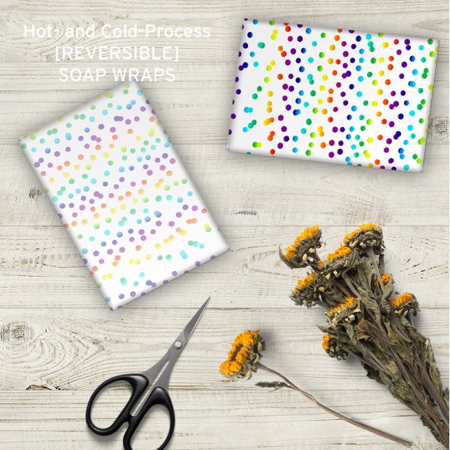 Rainbow Dots Muster Artisan Soap Wraps (Von Creator hochgeladen)