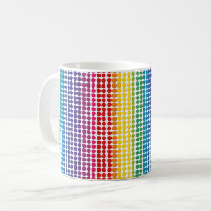 Rainbow Dots Muster Kaffeetasse