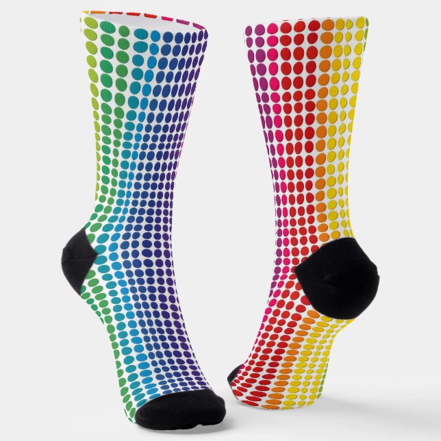 Rainbow Dots Muster Socken (Gewinkelt)