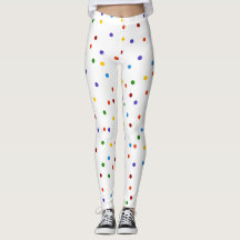 Rainbow Dots Polka Dot Confetti White