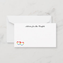 "Rainbow Double Hearts" Mini Notes Hinweiskarte