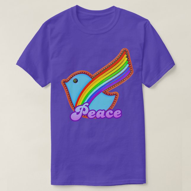Rainbow Dove of Peace T-Shirt (Design vorne)