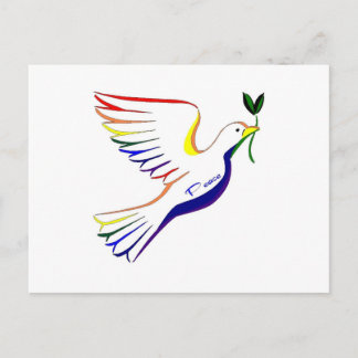 Rainbow Dove Postkarte
