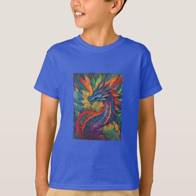 Rainbow Dragon Adventure Kids' Graphic T - Shirt (Vorderseite)