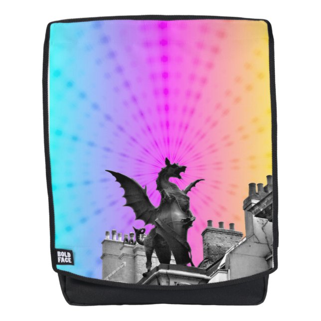 Rainbow Dragon Backpack Rucksack (Vorderseite)
