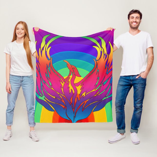 Rainbow Dragon Fleece Blanket (Beispiel)