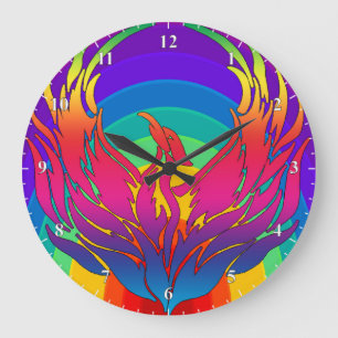 Rainbow Dragon Große Wanduhr