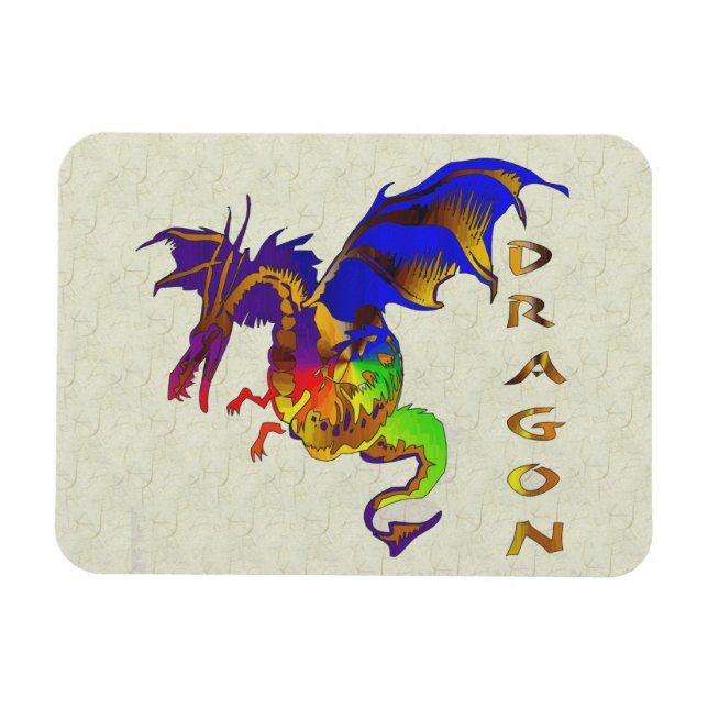 Rainbow Dragon Magnet (Horizontal)