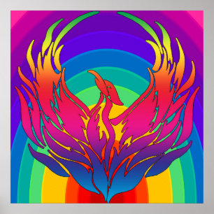 Rainbow Dragon Poster