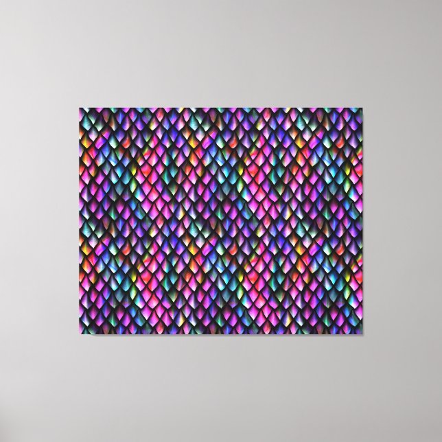 Rainbow Dragon Scales Canvas Print Leinwanddruck (Vorderseite)