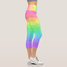 Rainbow Dragon Scales Capri Leggings