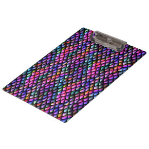 Rainbow Dragon Scales Clipboard Klemmbrett