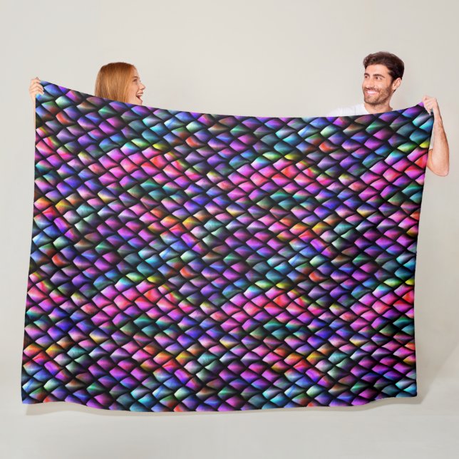 Rainbow Dragon Scales Fleece Blanket (Beispiel)
