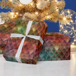 Rainbow Dragon Scales Geschenkpapier