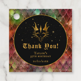 Rainbow Dragon Scales Gold Geburtstag Vielen Dank Geschenkanhänger