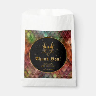 Rainbow Dragon Scales Gold Geburtstag Vielen Dank Geschenktütchen