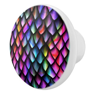 Rainbow Dragon Scales Knob Keramikknauf