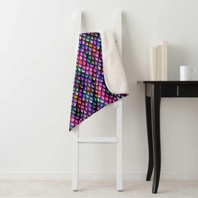 Rainbow Dragon Scales Sherpa Blanket Sherpadecke (Beispiel)
