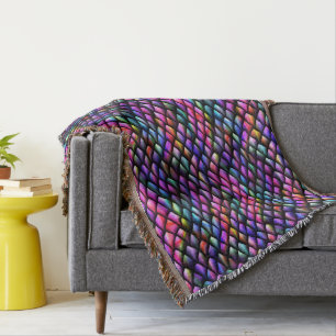 Rainbow Dragon Scales Throw Decke