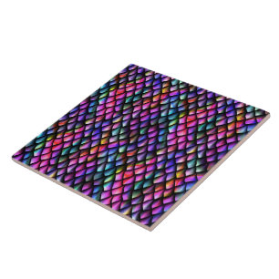 Rainbow Dragon Scales Tile Fliese