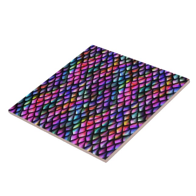 Rainbow Dragon Scales Tile Fliese (Seite)