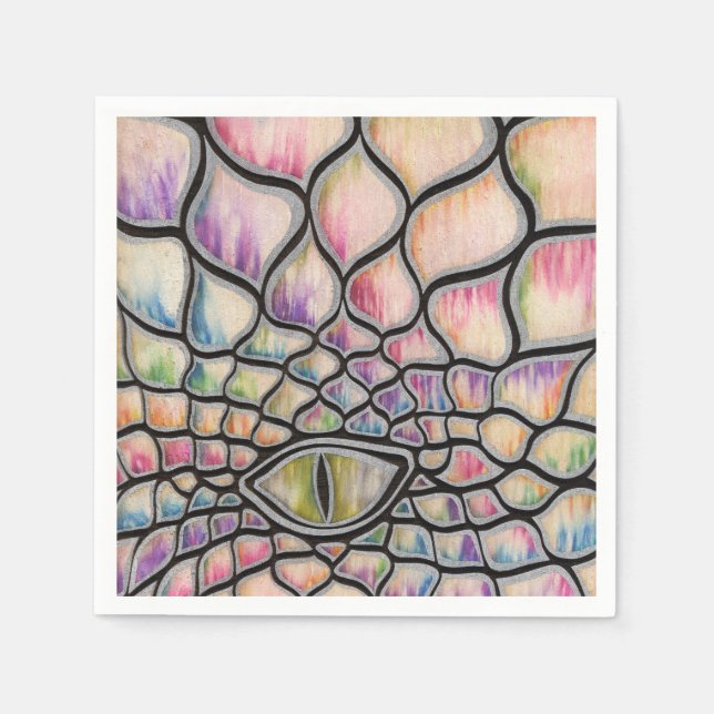 Rainbow Dragon Serviette (Vorderseite)