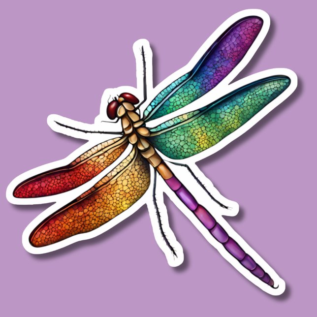 Rainbow Dragonfly Aufkleber (Von Creator hochgeladen)