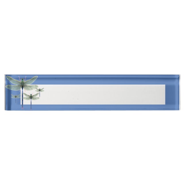 Rainbow Dragonfly Desk Namensplakette (Vorderseite)
