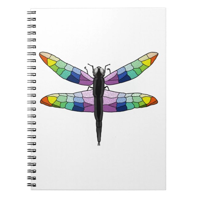 Rainbow Dragonfly-Notizbuch Notizblock (Vorderseite)