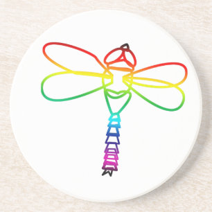 Rainbow Dragonfly-Untersetzer Sandstein Untersetzer